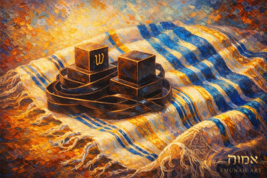 Tallit & Tefillin – Impressionist Study | Emunah Art