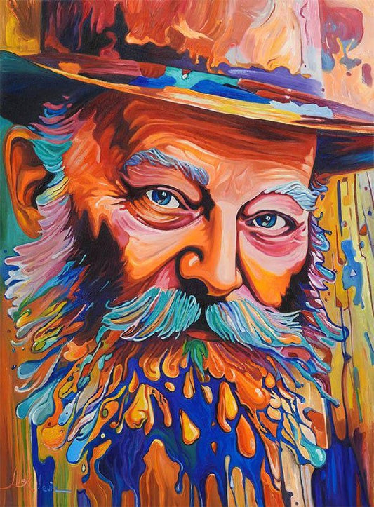 The Lubavitcher Rebbe — Vibrant Portrait