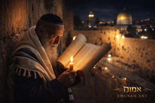 By Candlelight – Torah Study at the Western Wall | Emunah Art
